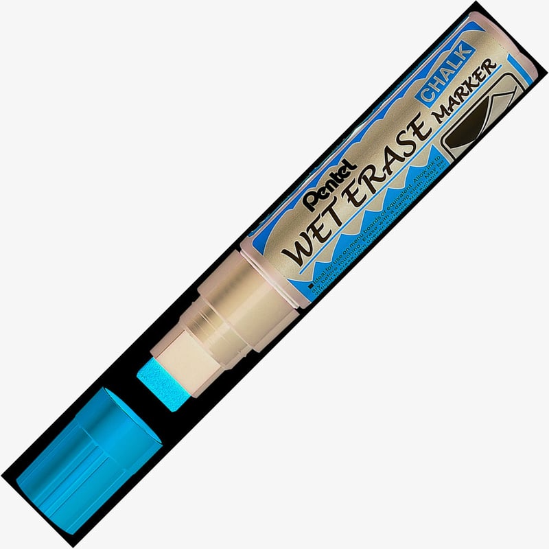 Pentel Pentel Jumbo Wet Erase Chalk Markers - Orange (Wallet of 4)