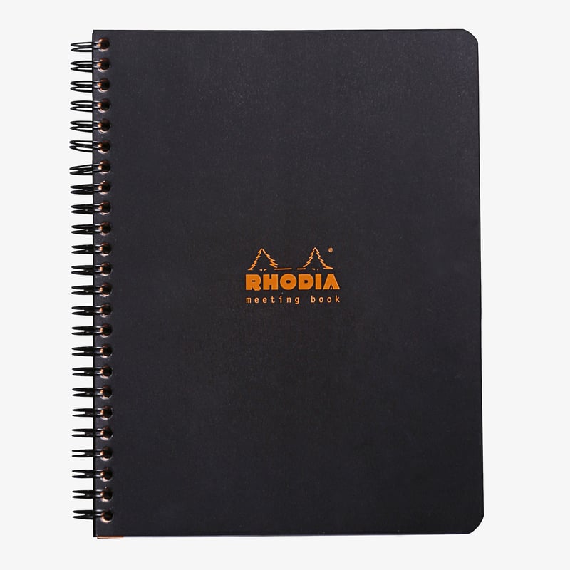 Rhodia Rhodia Classic Wirebound Notebook - Medium - Black - Meeting Book