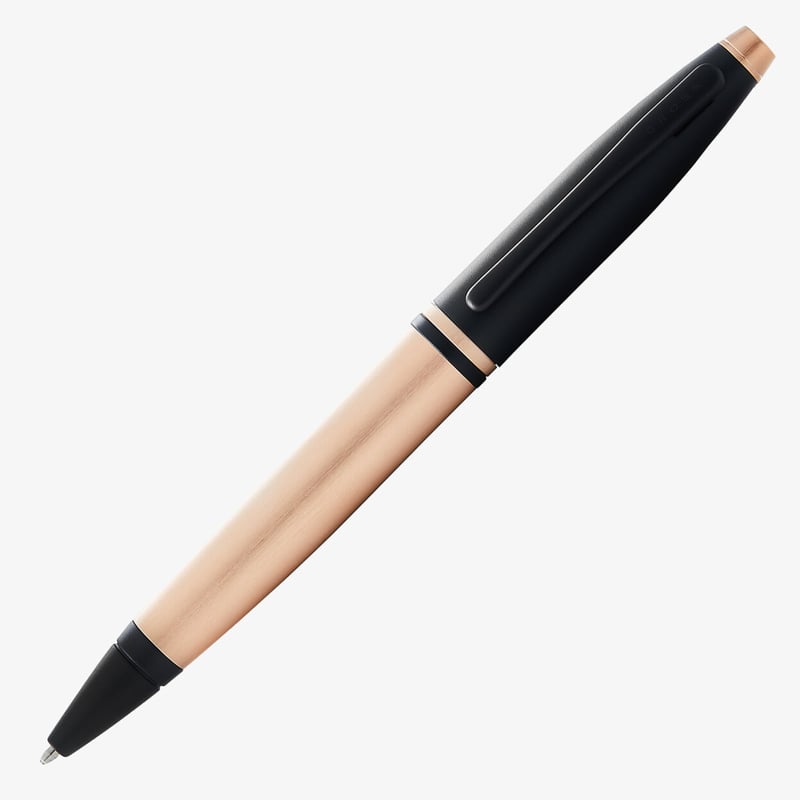 Cross Cross Calais Ballpoint Pen - Rose Gold Black Trim
