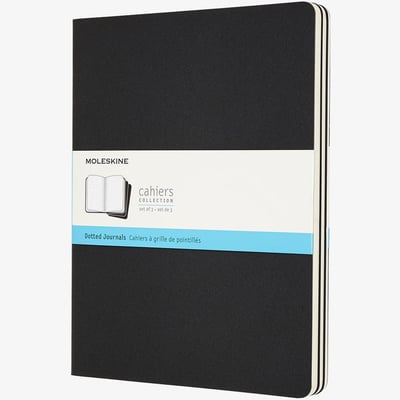 Moleskine Cahier Extra Large Journal - Dotted - Black - Set of 3