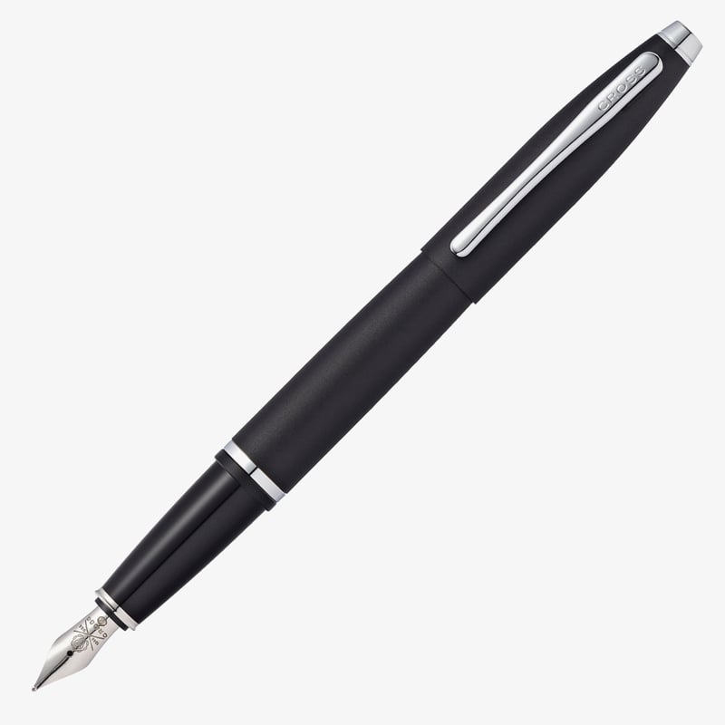 Cross Cross Calais Fountain Pen - Matte Black Chrome Trim