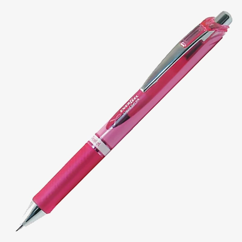 Pentel Pentel EnerGel Pink Ribbon Retractable Rollerball Pen - 0.7mm - Black