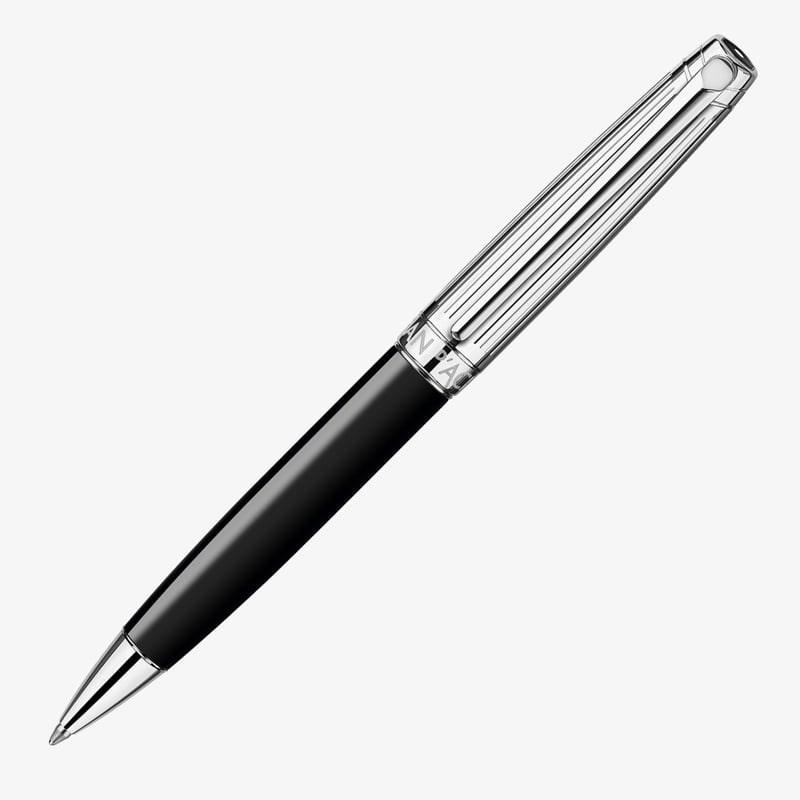 Caran d'Ache Caran d'Ache Léman Ballpoint Pen - Bi-Colour Black Lacquer Rhodium Trim