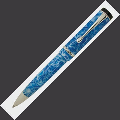 Conklin Duragraph Ballpoint Pen - Ice Blue Chrome Trim