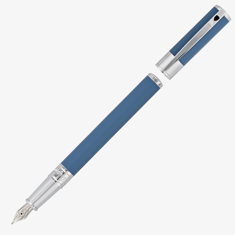 S.T. Dupont S.T. Dupont D-Initial Fountain Pen - Matte Shark Blue