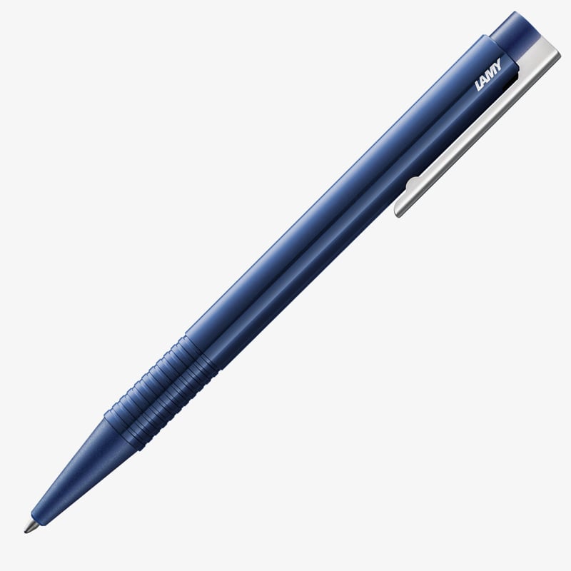 Lamy Lamy Logo Ballpoint Pen - Blue Chrome Trim