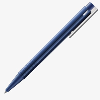 Lamy Logo Ballpoint Pen - Blue Chrome Trim
