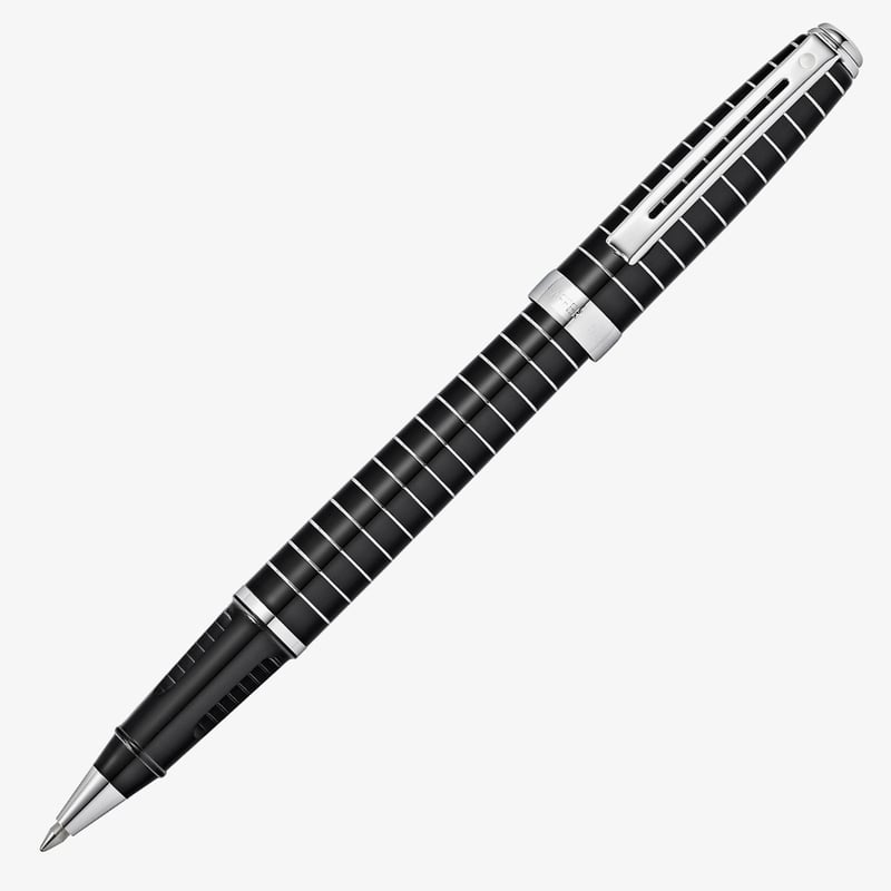 Sheaffer Sheaffer Prelude Rollerball Pen - Black Lacquer Chrome Rings