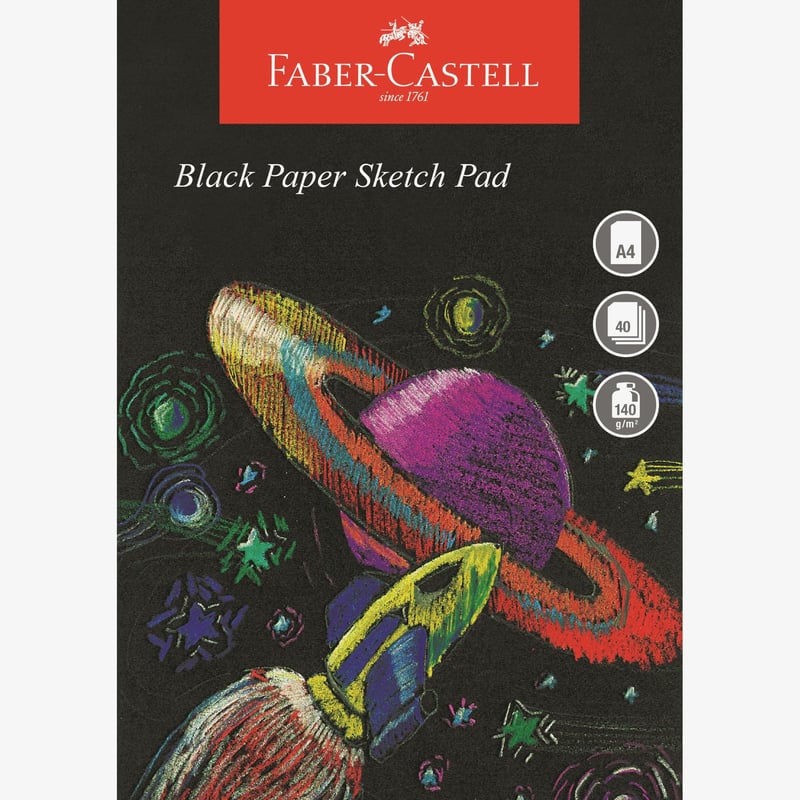 Faber-Castell Faber-Castell A4 Black Paper Pad
