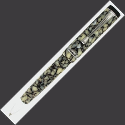 Conklin Duragraph Ballpoint Pen - Cracked Ice Chrome Trim