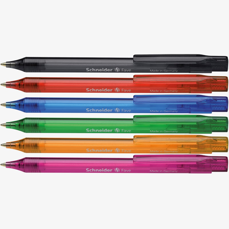 Schneider Schneider Fave Ballpoint Pens - Assorted Colours (Pack of 50)