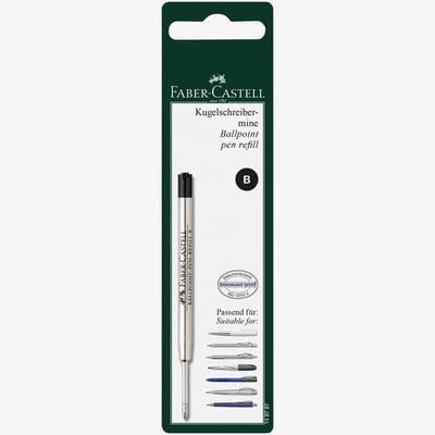 Faber-Castell Faber-Castell Ballpoint Refill - Broad - Black (Blister Pack)