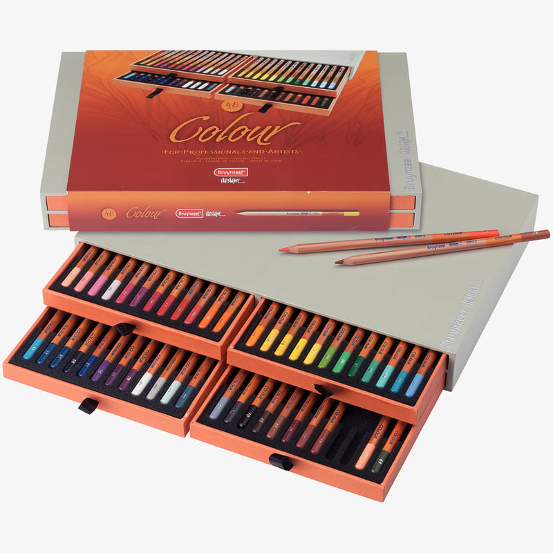 Bruynzeel Bruynzeel Design Colour Chalk Pencils - Assorted Colours (Pack of 48)