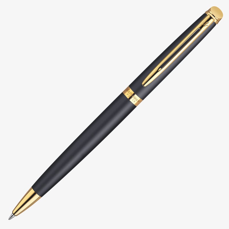 Waterman Waterman Hemisphere Ballpoint Pen - Matte Black Gold Trim