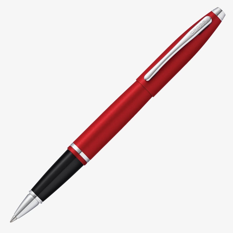Cross Cross Calais Rollerball Pen - Metallic Crimson Chrome Trim