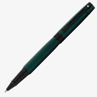 Sheaffer 300 Rollerball Pen - Matte Green Lacquer PVD Trim
