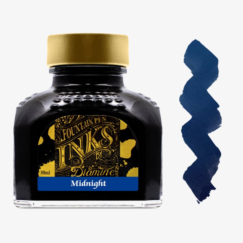 Diamine Inks Diamine Ink Bottle 80ml - Midnight