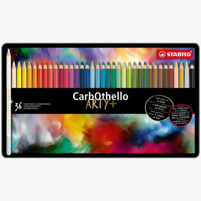 STABILO Carbothello Colouring Pencils - ARTY - Assorted Colours (Tin of 36)
