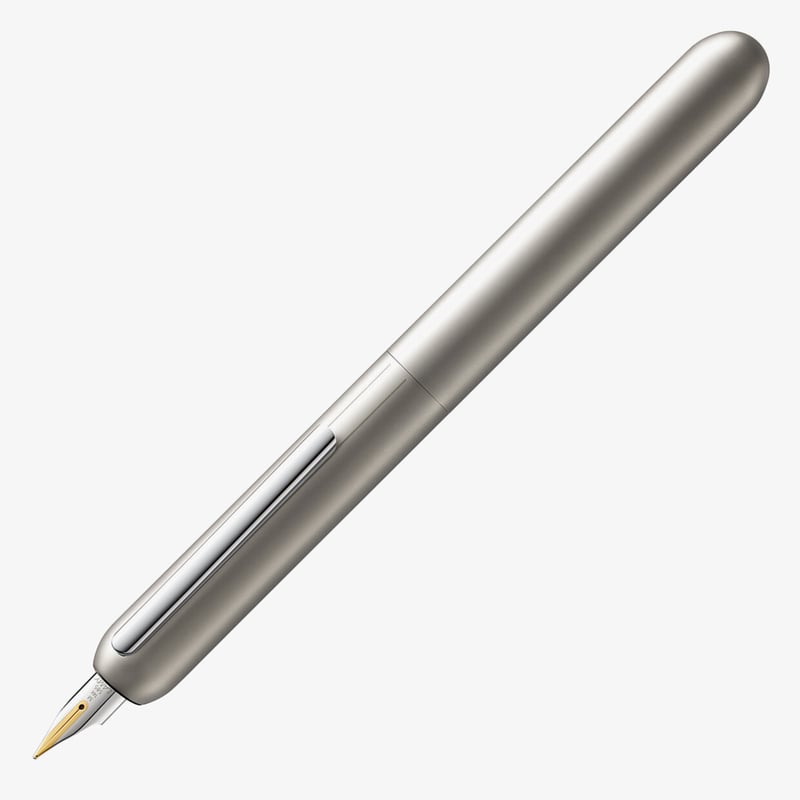 Lamy Lamy Dialog Fountain Pen - Palladium with Solid 14K Gold Nib