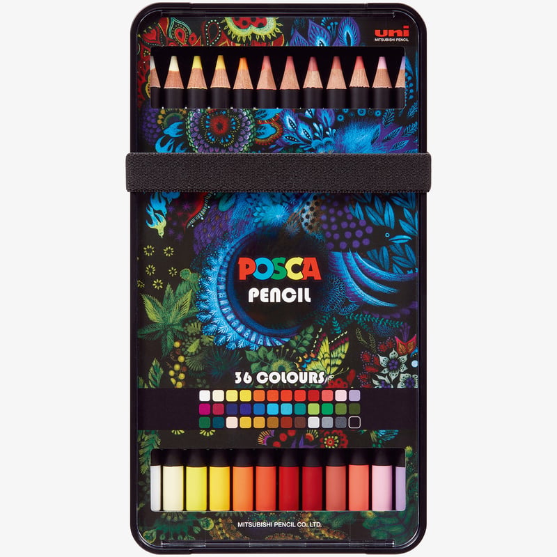 Uni-Ball POSCA KPE-200 Pencil - Assorted Colours (Pack of 36)