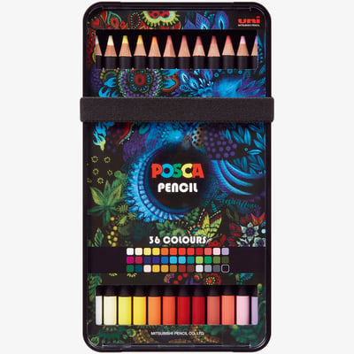 Uni-Ball POSCA KPE-200 Pencil - Assorted Colours (Pack of 36)