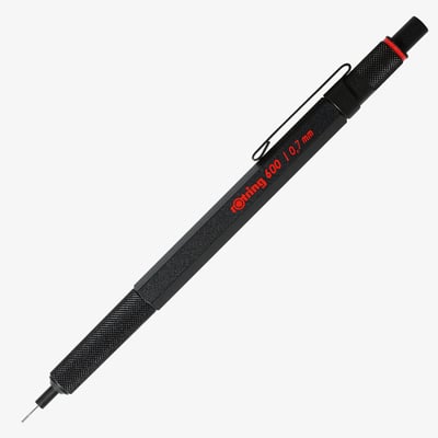 Rotring 600 Mechanical Pencil - Black Barrel - 0.70mm