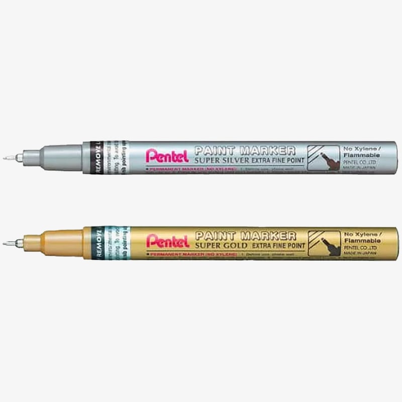 Pentel Pentel Arts Paint Markers - Extra Fine - Gold & Silver (Pack of 2)