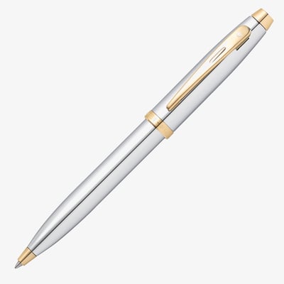Sheaffer 100 Ballpoint Pen - Medalist Chrome & Gold (Clamshell)