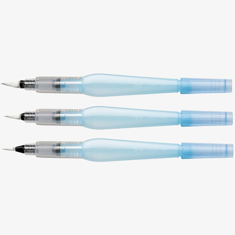 Pentel Pentel Arts Aquash Water Brushes - Fine Medium & Broad (Pack of 3)