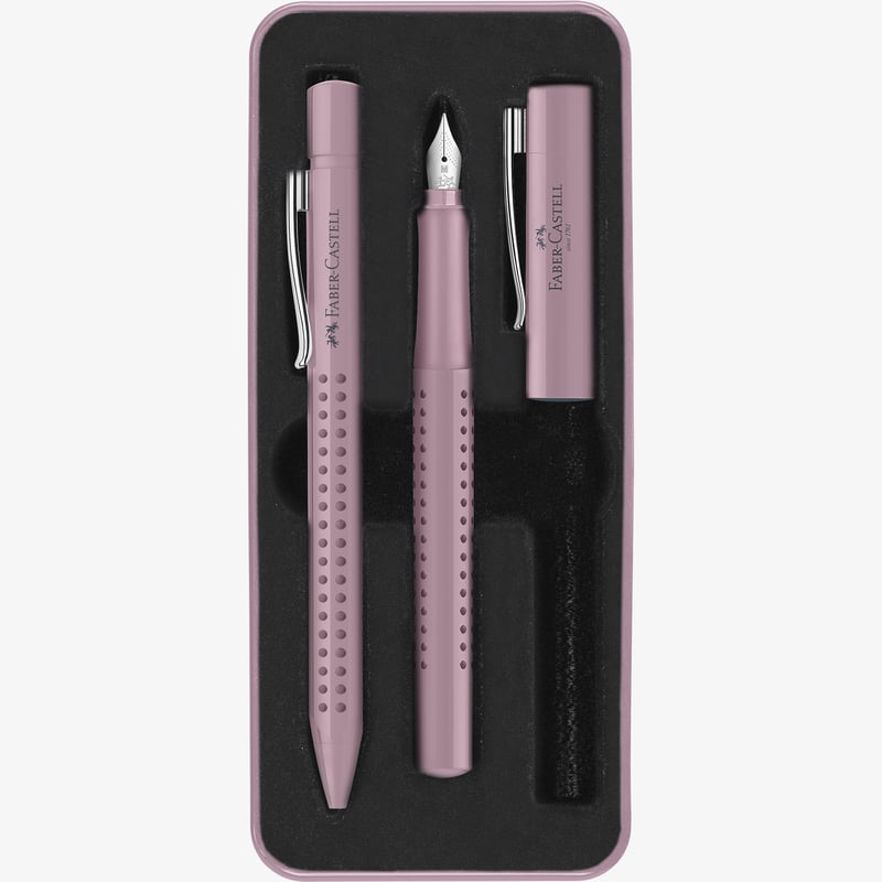 Faber-Castell Faber-Castell Grip 2010 Fountain Pen & Ballpoint Pen Set - Rose Shadow