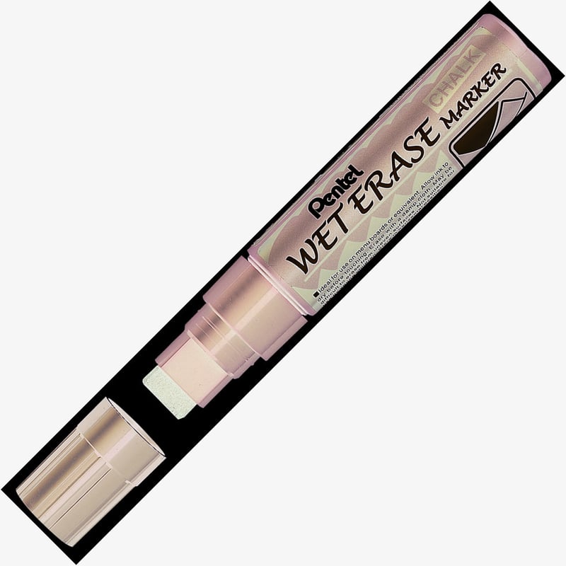 Pentel Pentel Jumbo Wet Erase Chalk Markers - Black (Wallet of 4)