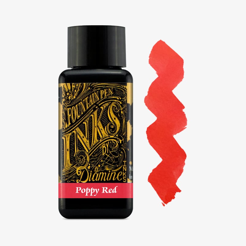 Diamine Inks Diamine Ink Bottle 30ml - Poppy Red