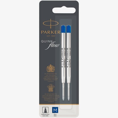 Parker Parker Quink Ballpoint Refill - Blue Medium (Blister of 2)