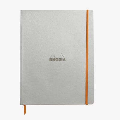 Rhodia Softcover Notebook - A4 - Silver - Lined
