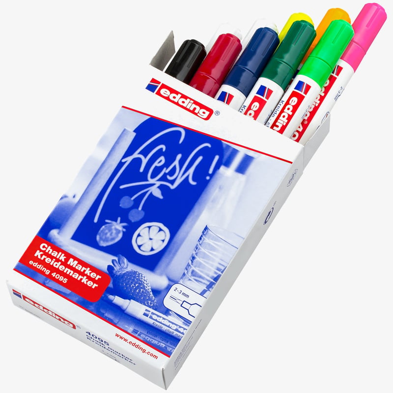 Edding Edding 4095 Chalk Markers - Assorted Colours (Pack of 10)