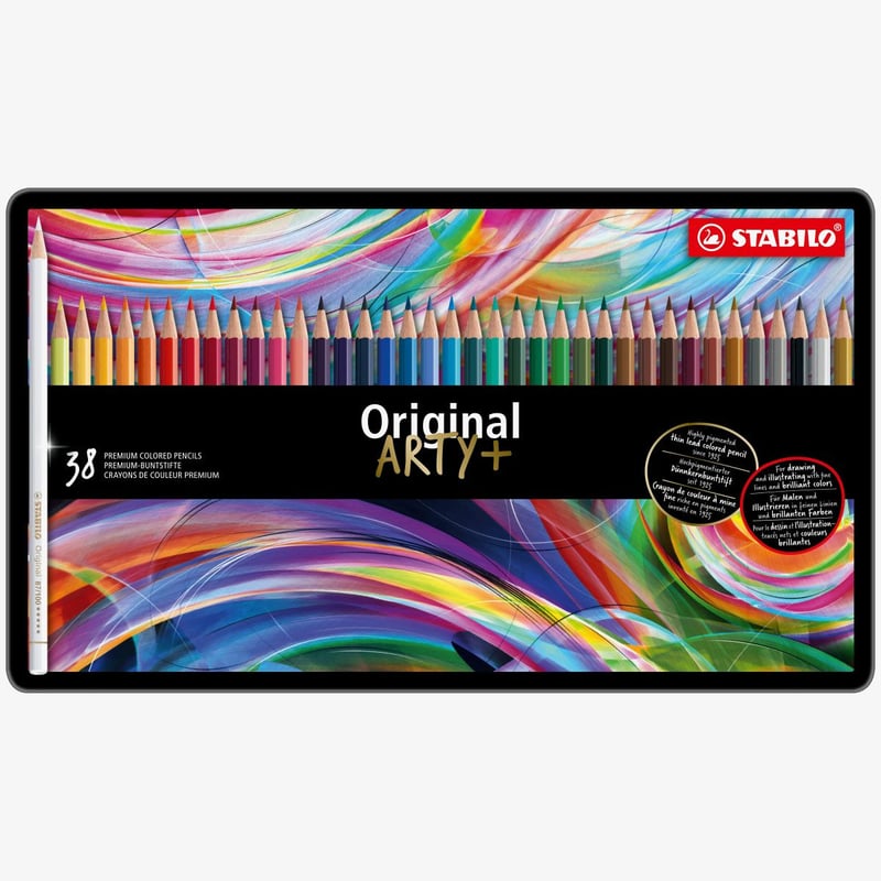 STABILO STABILO Original Colouring Pencils - ARTY - Assorted Colours (Tin of 38)