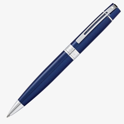 Sheaffer 300 Ballpoint Pen - Blue Lacquer Chrome Trim