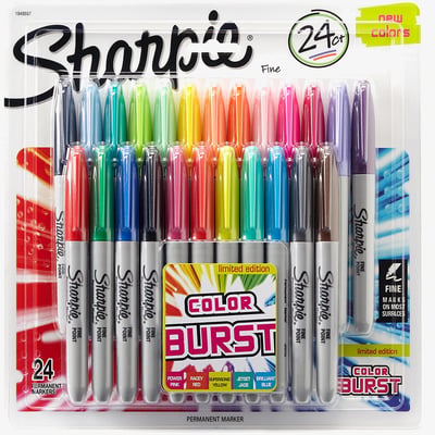 Sharpie Sharpie Fine Marker Pens - Colour Burst (Pack of 24)