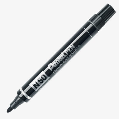 Pentel N50 Giant Permanent Marker - Bullet Tip - Black