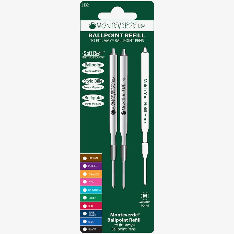 Monteverde Monteverde Ballpoint Refill To Fit Lamy (Blister of 2)