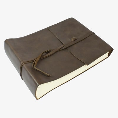 Papuro Amalfi Leather Photo Album - Brown - Small