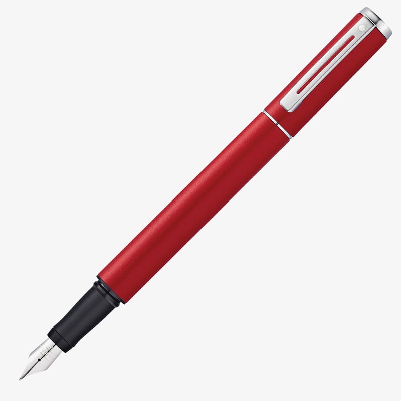 Sheaffer Award Fountain Pen - Matt Red Chrome Trim