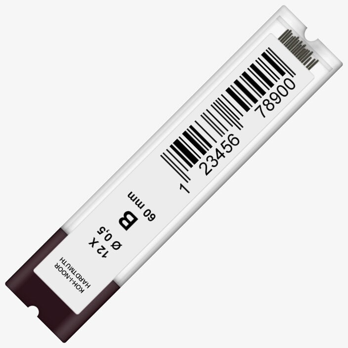 Koh-I-Noor Koh-I-Noor 4152 Fine Graphite Leads - 0.5mm x 60mm (Tube of 12)