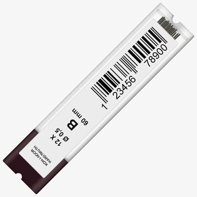 Koh-I-Noor 4152 Fine Graphite Leads - 0.5mm x 60mm (Tube of 12)