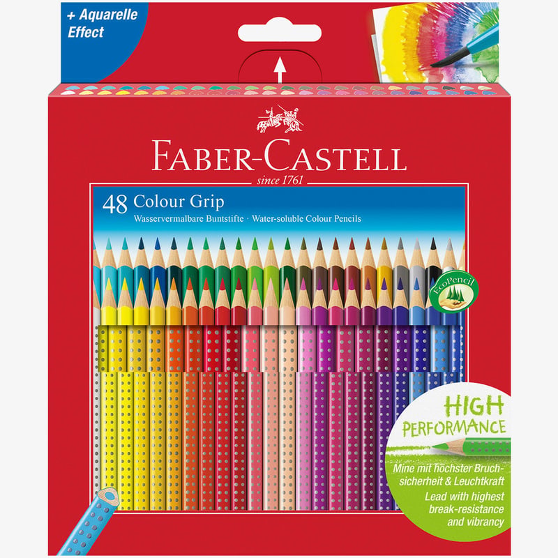 Faber-Castell Faber-Castell Colour Grip Pencils - Assorted Colours (Pack of 48)