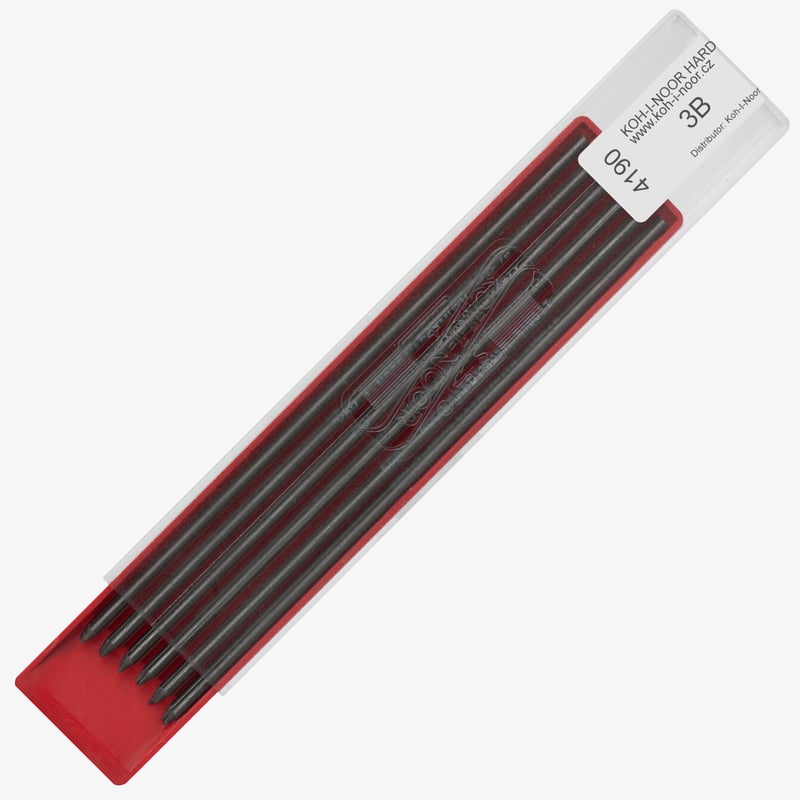 Koh-I-Noor Koh-I-Noor 4190 Graphite Lead 2.5mm x 120mm - 3B (Plastic Case of 6)