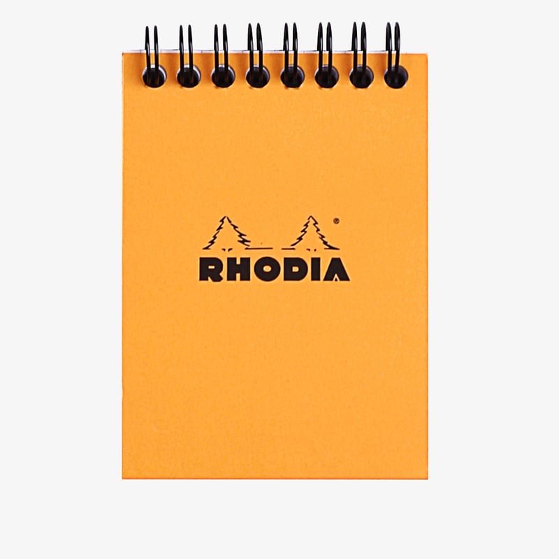Rhodia Rhodia Classic Wirebound Notepad - Small - Orange - Squared