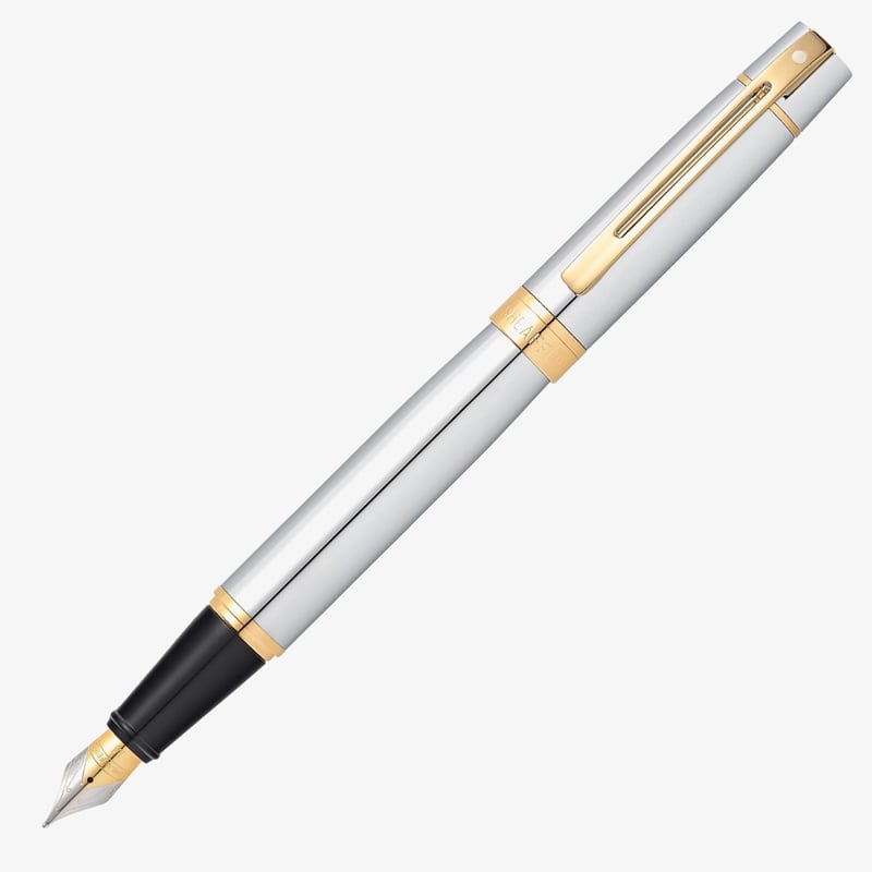 Sheaffer Sheaffer 300 Fountain Pen - Bright Chrome Gold Trim
