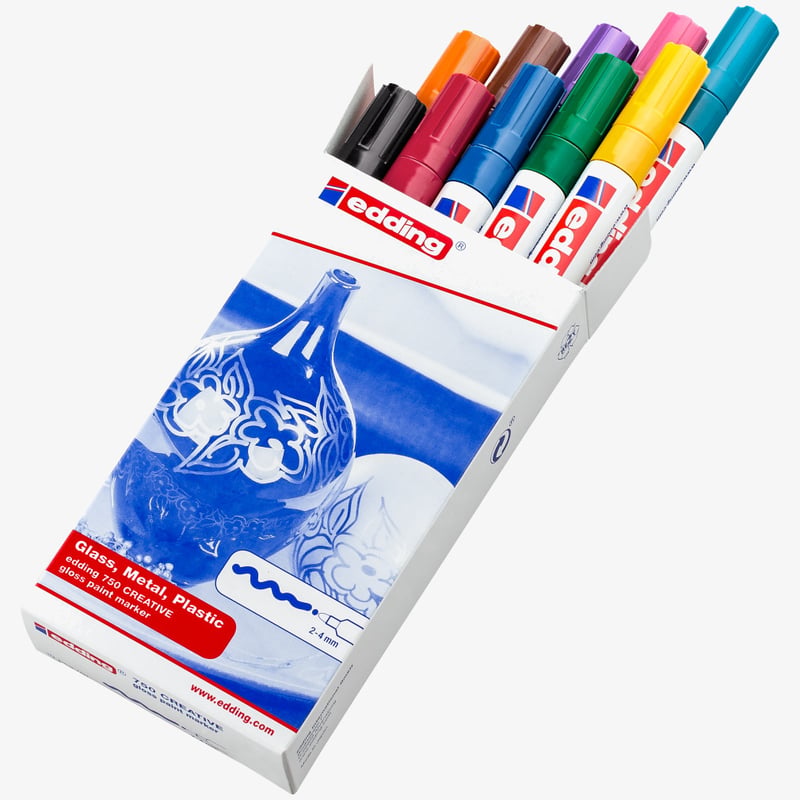 Edding Edding 750 Gloss Paint Markers - Assorted Colours (Pack of 10)