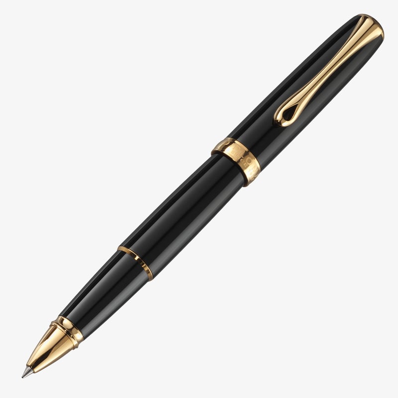 Diplomat Diplomat Excellence A2 Rollerball Pen - Black Lacquer Gold Trim
